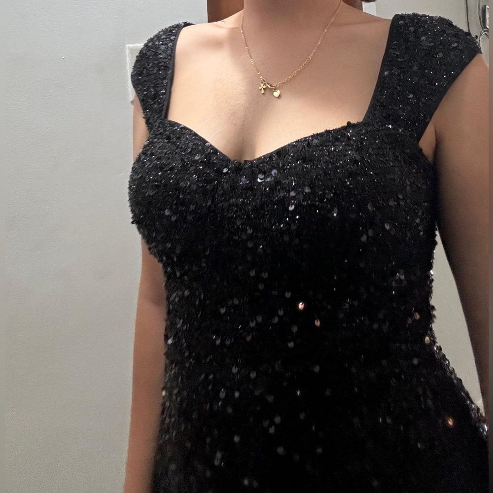 Black glitter dress from SHEIN